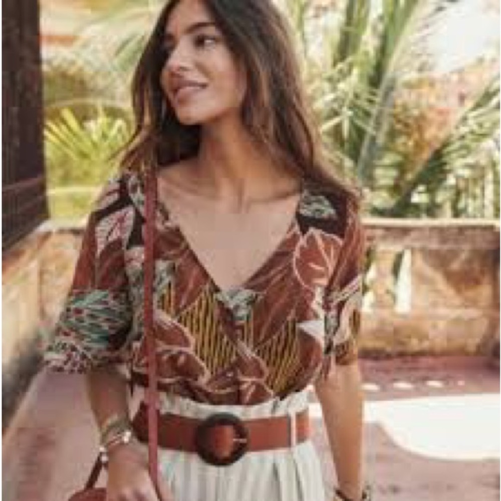Sezane silk Aretha blouse